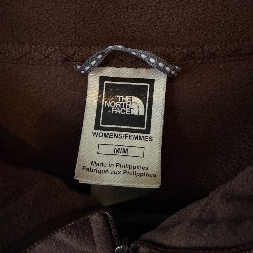 The North Face Brown Fleece Quarter Zip Pullover Women’s Medium Cozy Outdoor - Picture 3 of 4